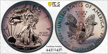 2011-P $1 Silver Eagle Rev PR 25th Anniversary Set PR67