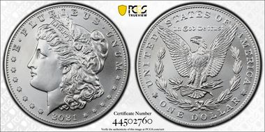 2021-D $1 Morgan Dollar 100th Anniversary First Strike MS69