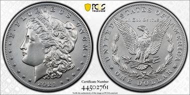 2021-O Privy $1 Morgan Dollar 100th Anniversary First Strike MS70