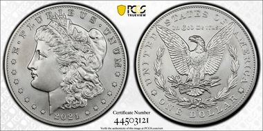2021-S $1 Morgan Dollar 100th Anniversary First Strike MS70