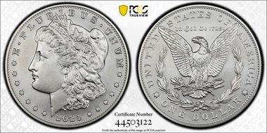 2021-S $1 Morgan Dollar 100th Anniversary First Strike MS70