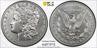 2021-D $1 Morgan Dollar 100th Anniversary First Strike MS69