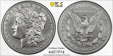 2021-D $1 Morgan Dollar 100th Anniversary First Strike MS68