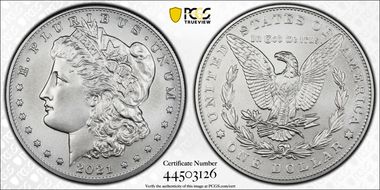2021 $1 Morgan Dollar 100th Anniversary First Strike MS69