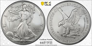 2021-W $1 Burnished Silver Eagle-Type 2 SP68