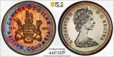 1971 S$1 British Columbia Ag SP69