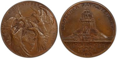 1913 Medal Battle of Leipzig 100th Anniv. Bronzed AE MS64BN