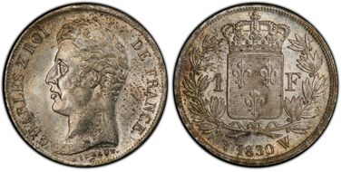 1830-W 1 Fr Gad-450 5 feuilles MS64