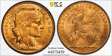 1912 20 Fr Gad-1064a F-535 Refrappe MS66+