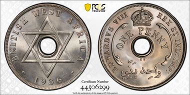 1936-KN 1D Edward VIII KM-16 MS66