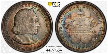 1892 50C Columbian MS65