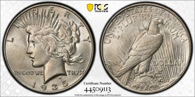 1935-S $1 AU55