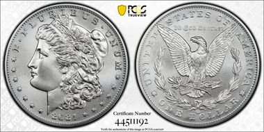 2021-CC Privy $1 Morgan Dollar 100th Anniversary MS69