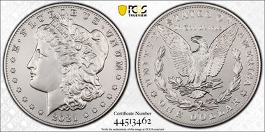 2021-S $1 Morgan Dollar 100th Anniversary MS70
