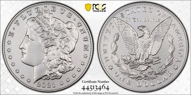 2021-D $1 Morgan Dollar 100th Anniversary MS69