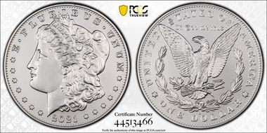 2021-D $1 Morgan Dollar 100th Anniversary MS69