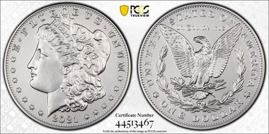 2021 $1 Morgan Dollar 100th Anniversary MS69