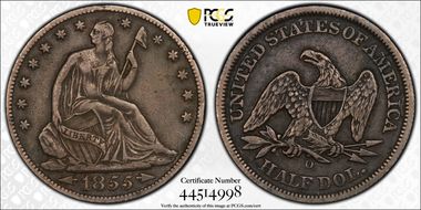 1855-O 50C Arrows N1