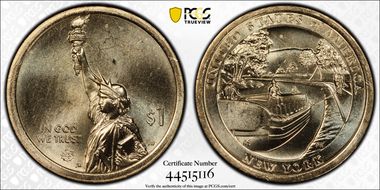 2021-D $1 American Innovation NY  Erie Canal Pos. B MS65