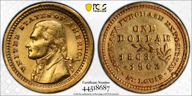1903 G$1 LA Purchase, Jefferson N1