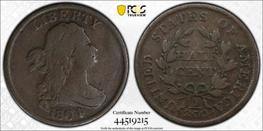 1804 1/2C Spiked Chin VG10BN