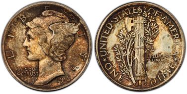 1916 10C Mercury MS64FB