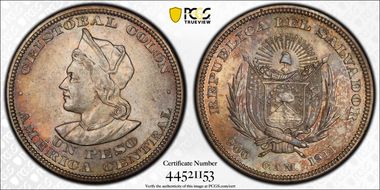 1911-CAM Peso KM-115.2 Large Bust AU58