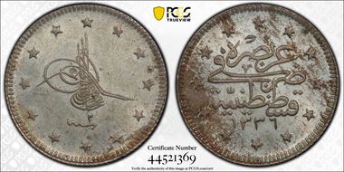 AH1336//2 (1919) 2 Kur KM-815 MS64