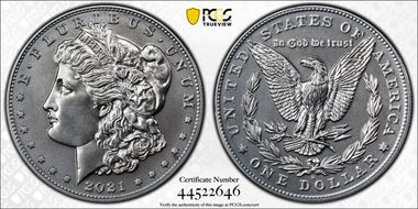 2021-D $1 Morgan Dollar 100th Anniversary First Strike MS69