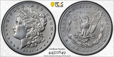 2021-O Privy $1 Morgan Dollar 100th Anniversary First Strike MS70