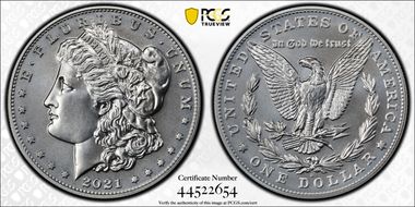 2021-S $1 Morgan Dollar 100th Anniversary First Strike MS70