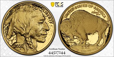 2008-W $25 American Buffalo First Strike .9999 Fine Gold PR70DCAM
