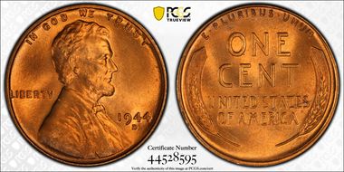1944-D 1C MS67+ RD