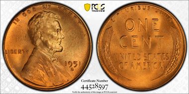 1951-S 1C MS67RD