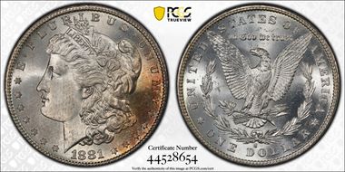 1881-S $1 MS67