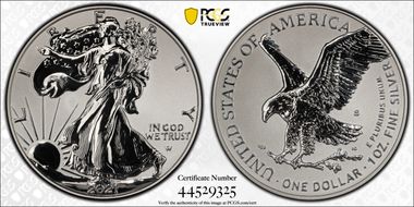 2021-S $1 Silver Eagle Rev PR - Type 2 Designer Edition PR69