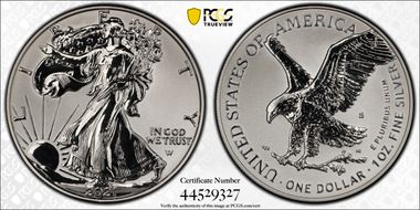 2021-S $1 Silver Eagle Rev PR - Type 2 Designer Edition PR68