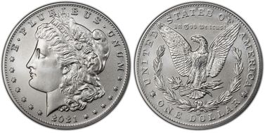 2021-CC Privy $1 Morgan Dollar 100th Anniversary MS69