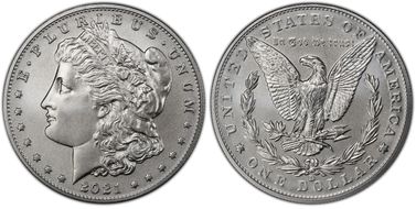 2021-CC Privy $1 Morgan Dollar 100th Anniversary MS70
