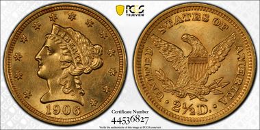 1906 $2.50 MS63