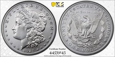 2021-CC Privy $1 Morgan Dollar 100th Anniversary First Strike MS70