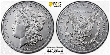 2021-CC Privy $1 Morgan Dollar 100th Anniversary First Strike MS69