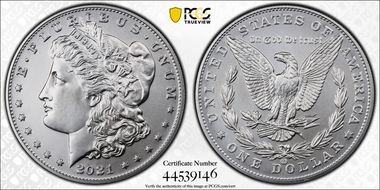 2021-CC Privy $1 Morgan Dollar 100th Anniversary First Strike MS69