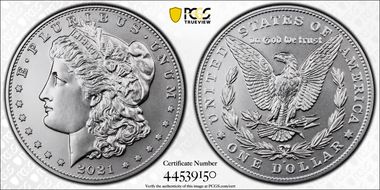 2021-D $1 Morgan Dollar 100th Anniversary First Strike MS69