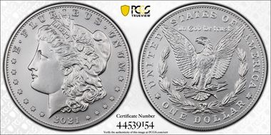 2021-S $1 Morgan Dollar 100th Anniversary First Strike MS70
