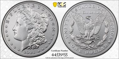 2021-S $1 Morgan Dollar 100th Anniversary First Strike MS70