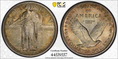 1916 25C Standing Liberty MS64