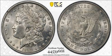 1888 $1 MS62