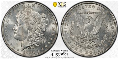 1900 $1 VAM 11, Doubled Wing MS62