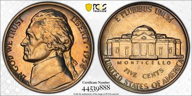 1938 5C Re-Engraved Obv Design FS-401 PR65